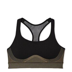 NEW Victoria's Secret Player Shine Sports Bra Black and Gold Size Small / S NWOT